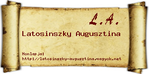 Latosinszky Augusztina névjegykártya